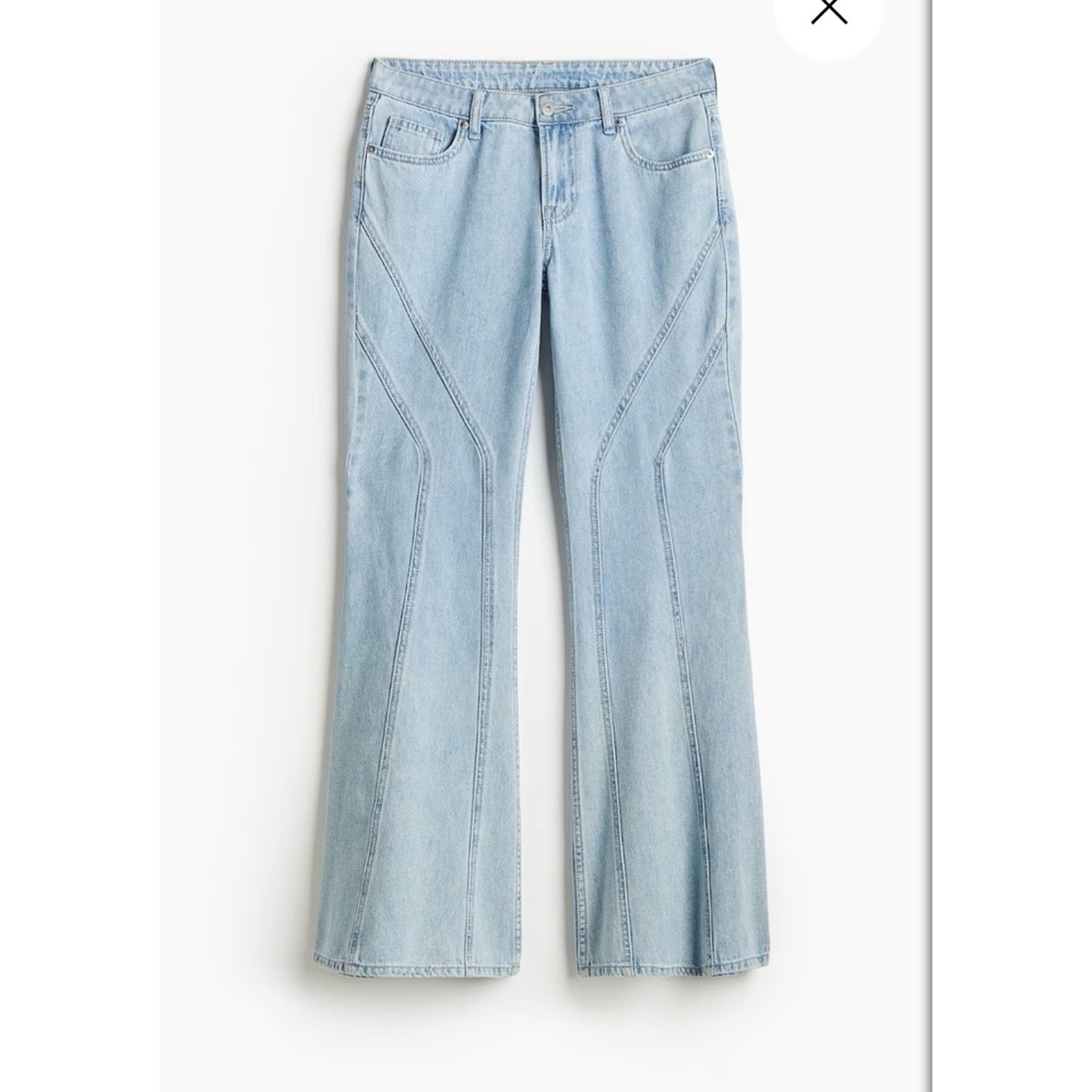 NWT H&M || Light Blue Flared Low Jeans